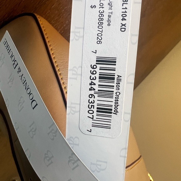 Dooney & Bourke Florentine Allison Crossbody in Light Taupe NWT - Picture 10 of 12